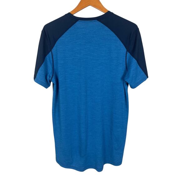 Smartwool Merino Sport 150 Short Sleeve Top Color Block Blue Men's Size Medium - Picture 3 of 10
